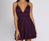 Glitz & Glam Lace Skater Dress